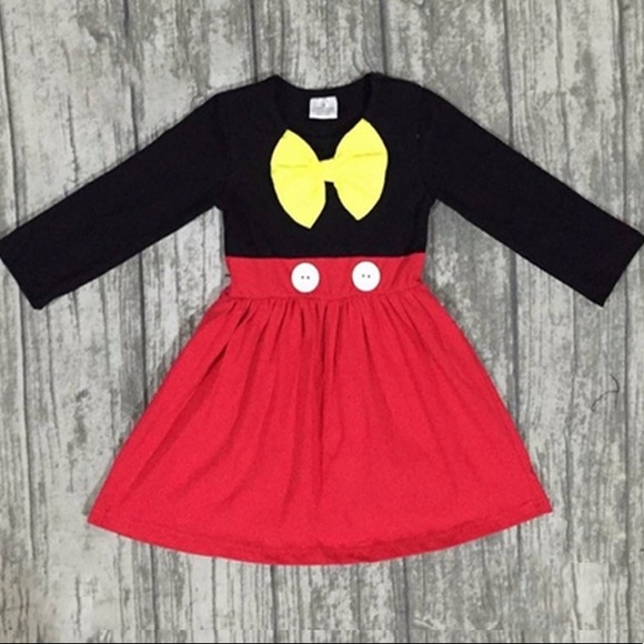 ✨HP✨Minnie Little Miss Mouse Dress Yellow Bow - Picture 6 of 6